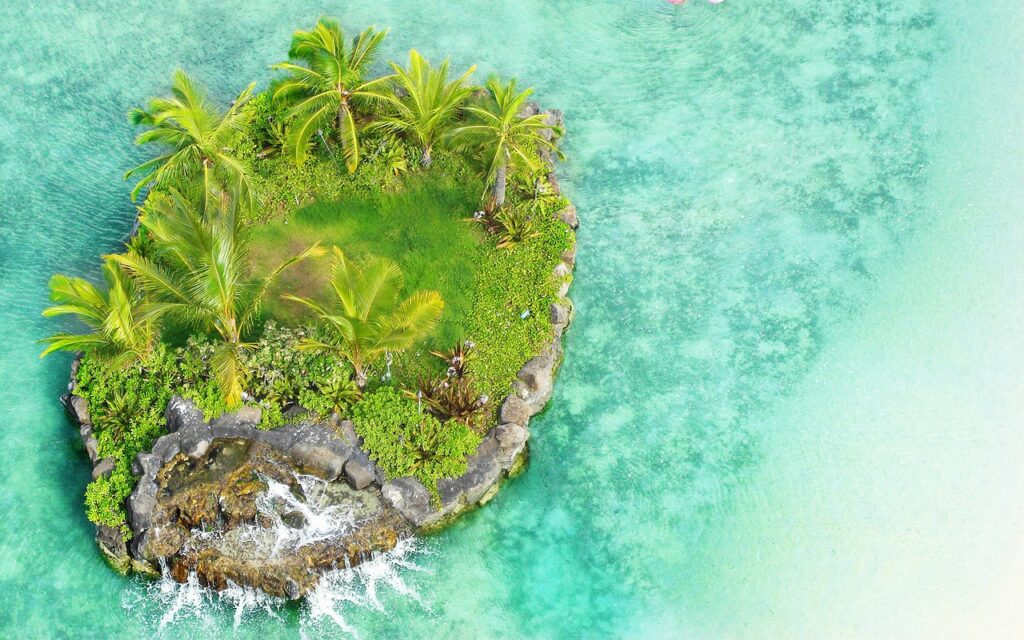 Kleine Insel bei Honolulu